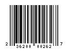 UPC-A of 236.202.6.237